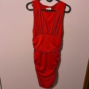 Superdown Red Cinched Dress